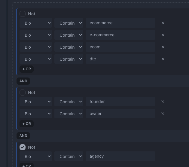 TweetDM filtering